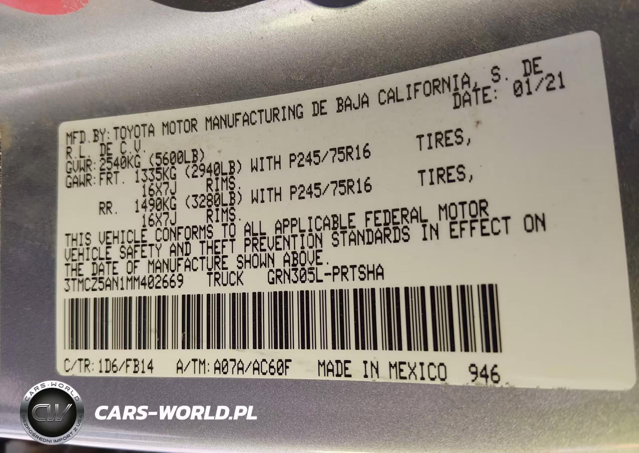 2021 Toyota Tacoma Sr V6 VIN:3TMCZ5AN1MM402669 - 9