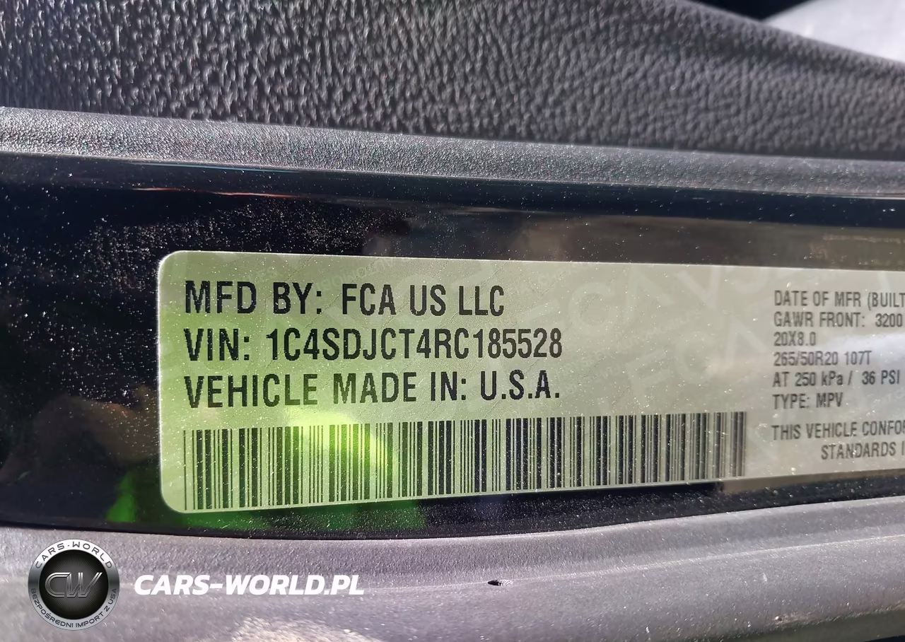 2024 Dodge Durango R-T Plus Awd VIN:1C4SDJCT4RC185528 - 9