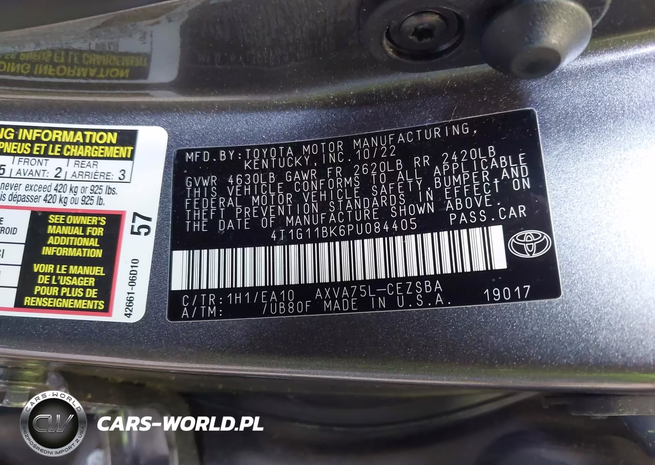 2023 Toyota Camry Se Awd VIN:4T1G11BK6PU084405 - 9