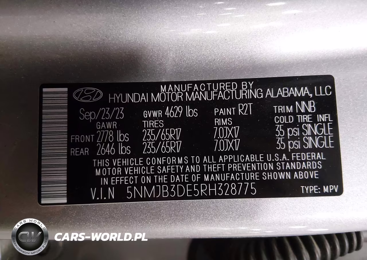 2024 Hyundai Tucson Sel VIN:5NMJB3DE5RH328775 - 9