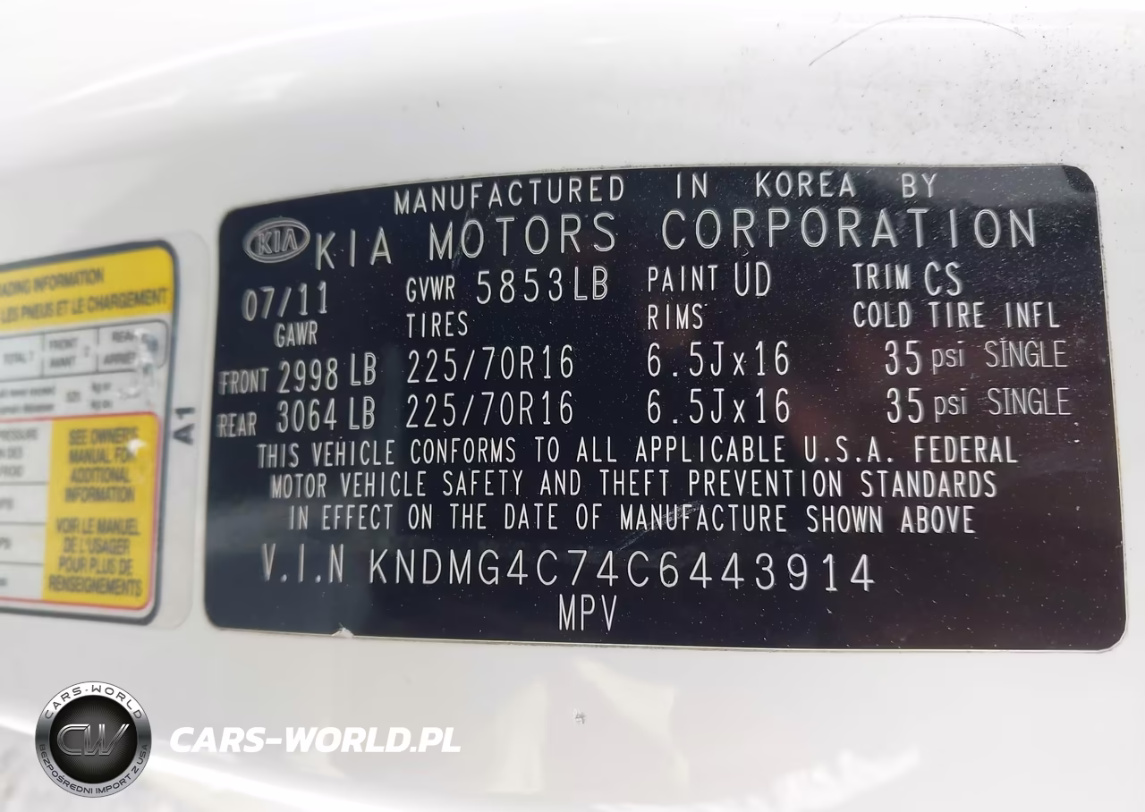 2012 Kia Sedona Lx VIN:KNDMG4C74C6443914 - 9