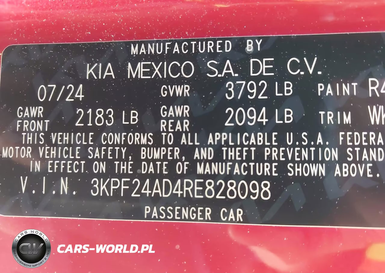 2024 Kia Forte Lxs VIN:3KPF24AD4RE828098 - 9
