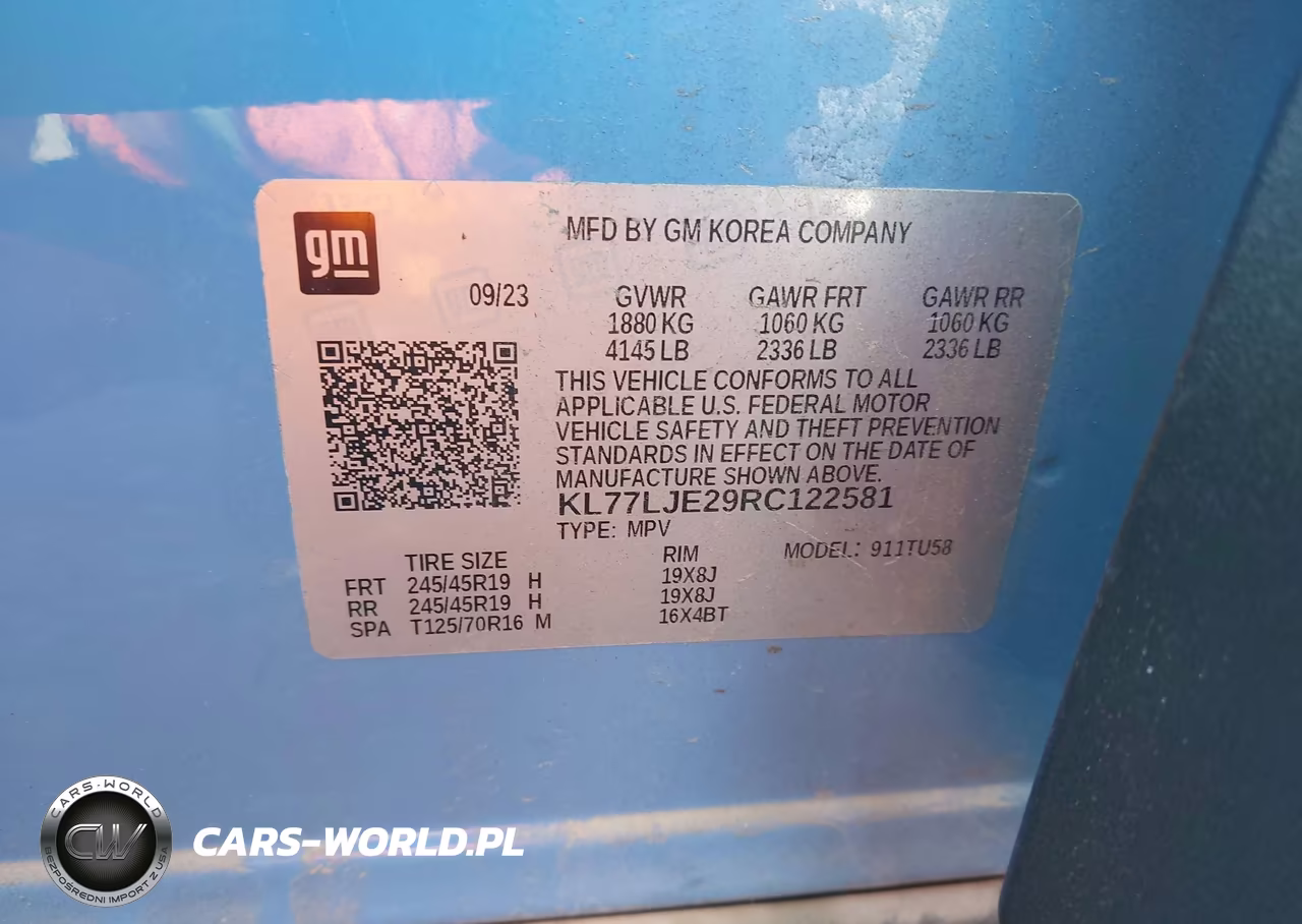 2024 Chevrolet Trax Fwd 2Rs VIN:KL77LJE29RC122581 - 9