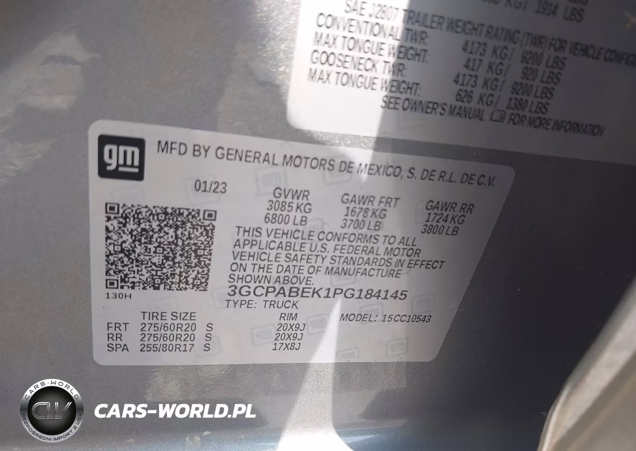 2023 Chevrolet Silverado 1500 2Wd Short Bed Custom VIN:3GCPABEK1PG184145 - 9
