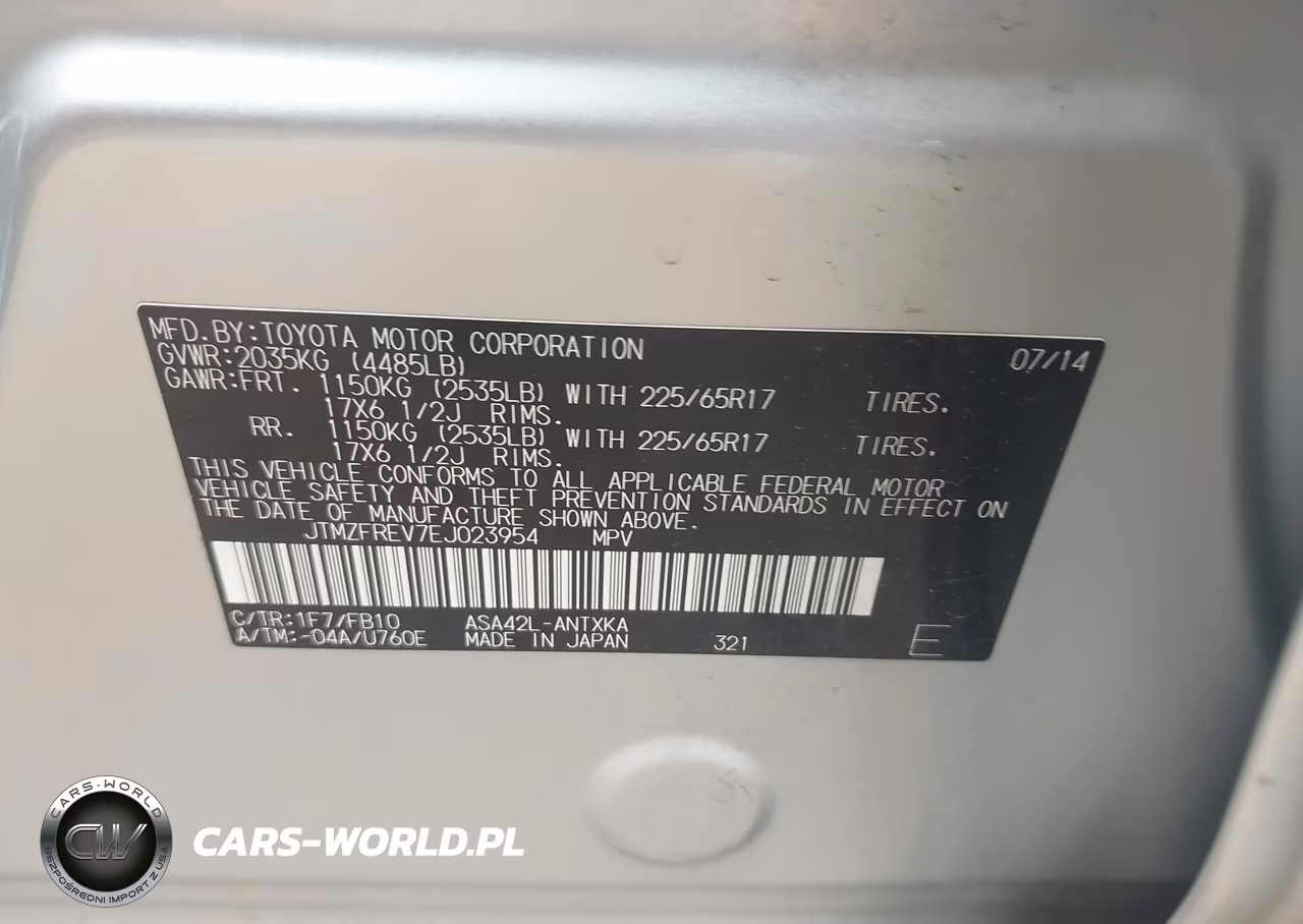 2014 Toyota Rav4 Le VIN:JTMZFREV7EJ023954 - 9