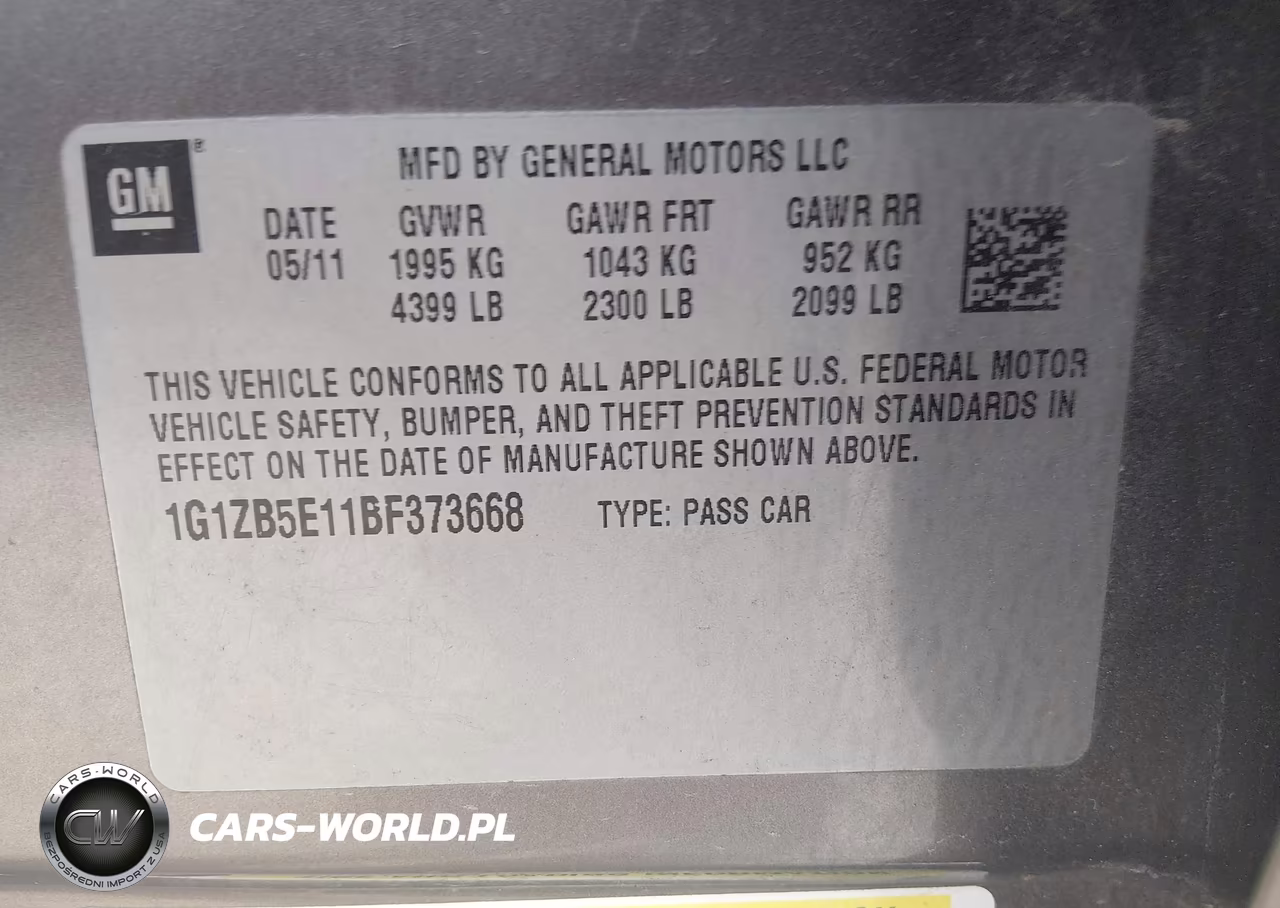 2011 Chevrolet Malibu Ls VIN:1G1ZB5E11BF373668 - 9