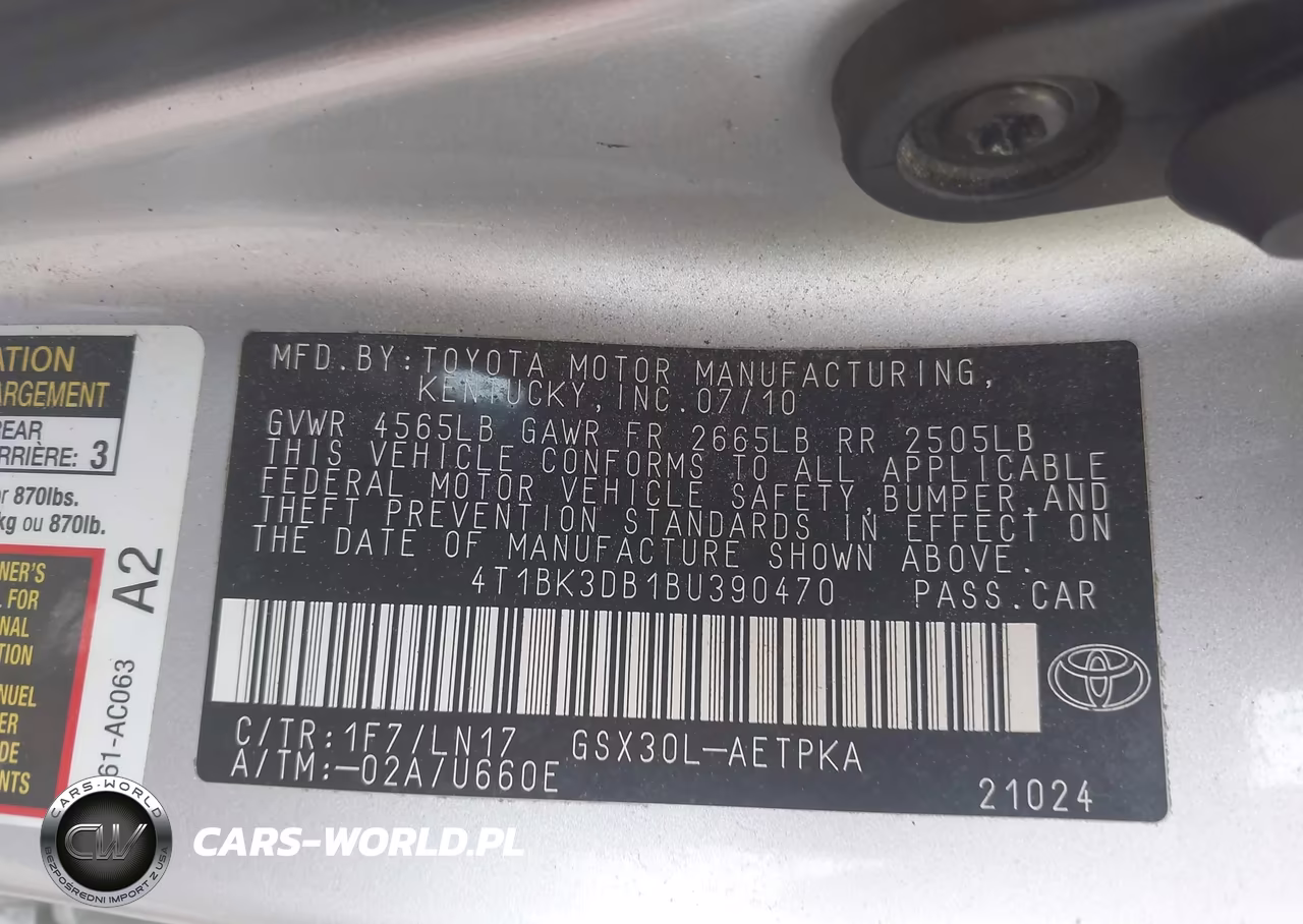 2011 Toyota Avalon Limited VIN:4T1BK3DB1BU390470 - 9