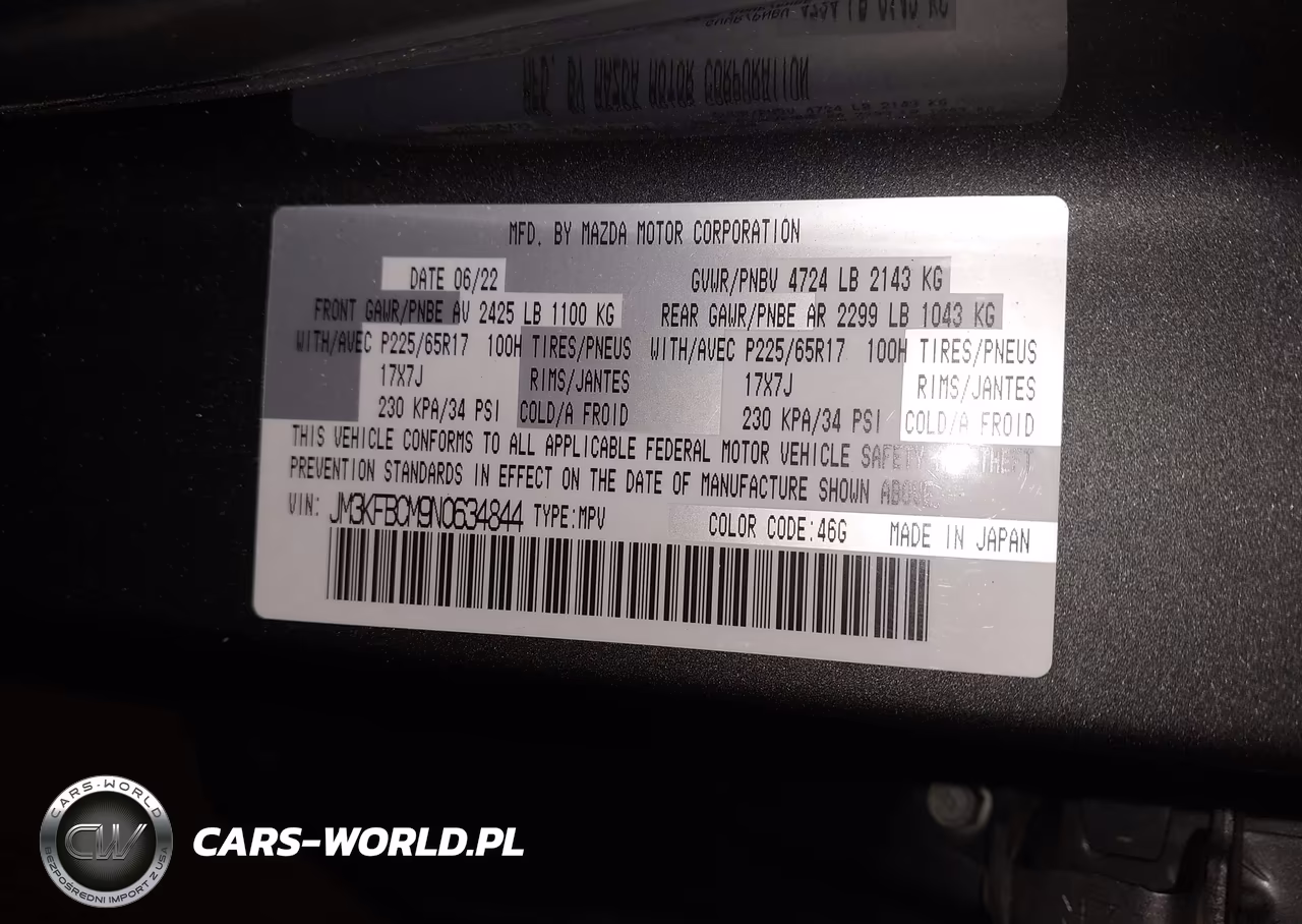 2022 Mazda Cx-5 2.5 S Preferred VIN:JM3KFBCM9N0634844 - 9
