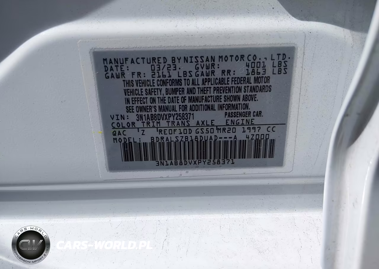 2023 Nissan Sentra Sr Xtronic Cvt VIN:3N1AB8DVXPY258371 - 9