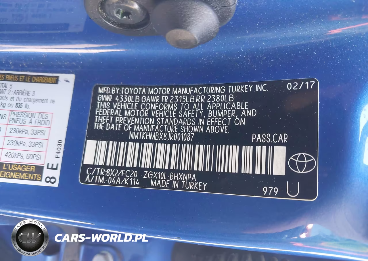 2018 Toyota C-Hr Xle Premium VIN:NMTKHMBX8JR001087 - 9