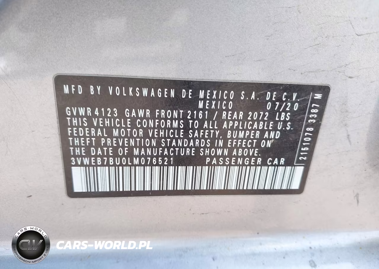 2020 Volkswagen Jetta 1.4T Sel VIN:3VWEB7BU0LM076521 - 9