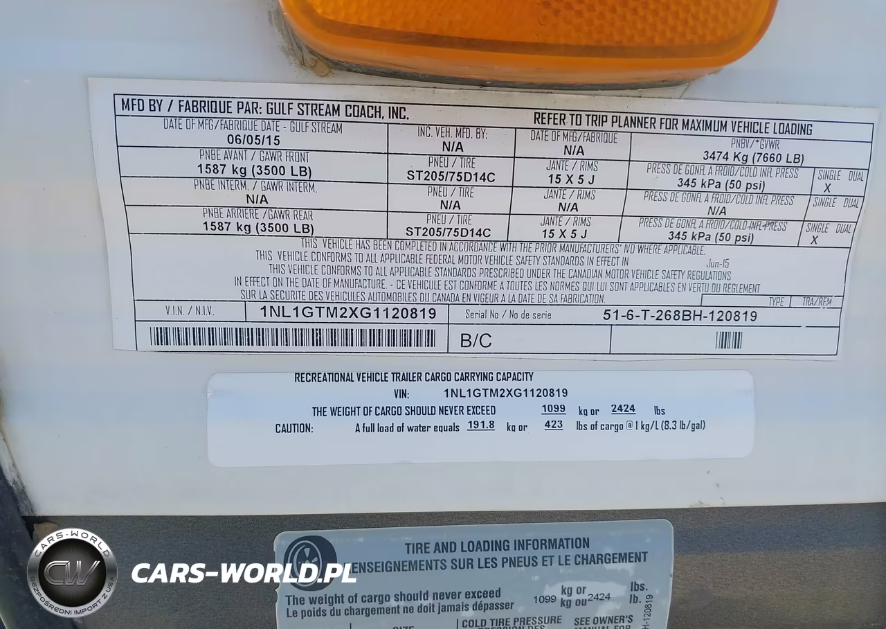 2016 Gulf Stream Amerilite Travel Tra VIN:1NL1GTM2XG1120819 - 9
