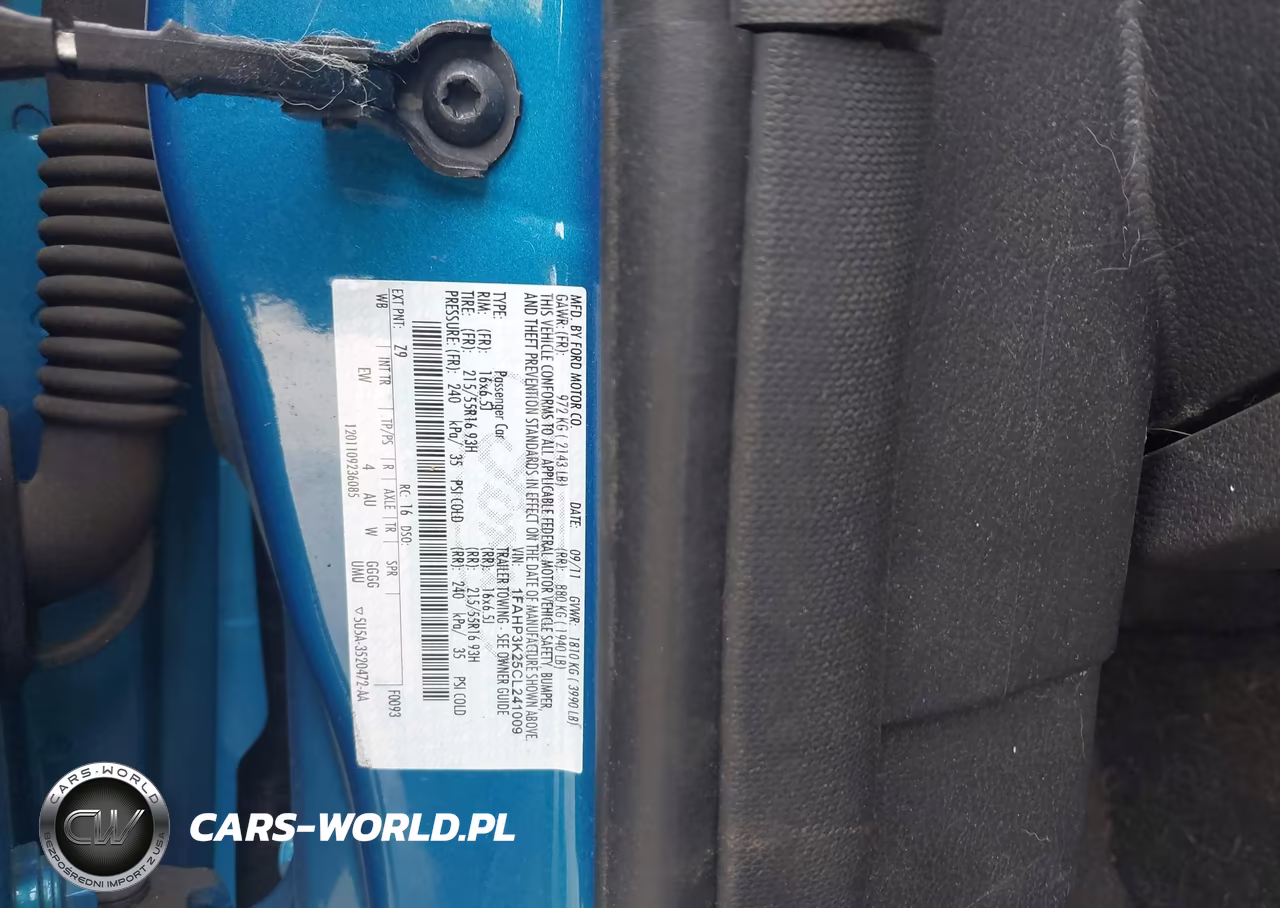2012 Ford Focus Se VIN:1FAHP3K25CL241009 - 9
