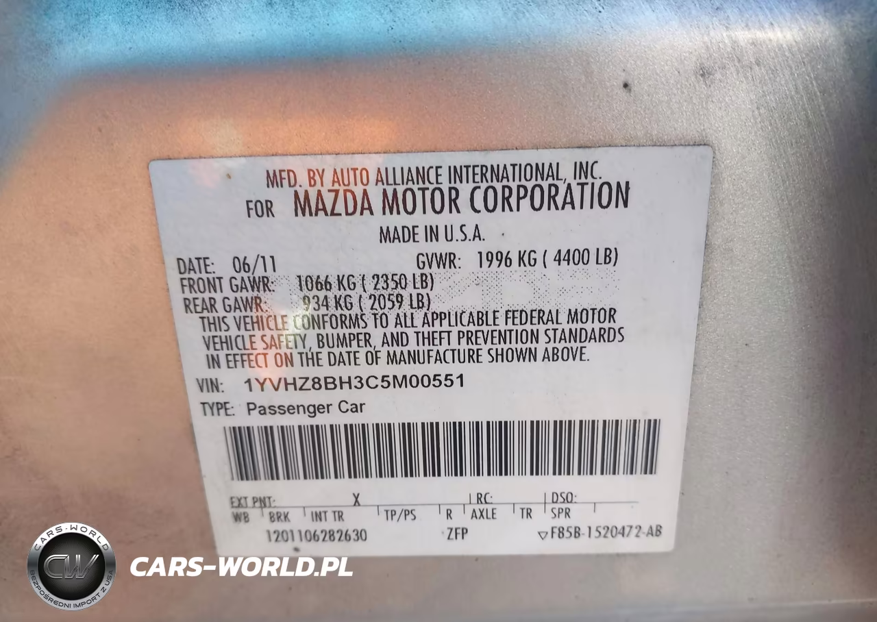 2012 Mazda Mazda6 I Sport VIN:1YVHZ8BH3C5M00551 - 9
