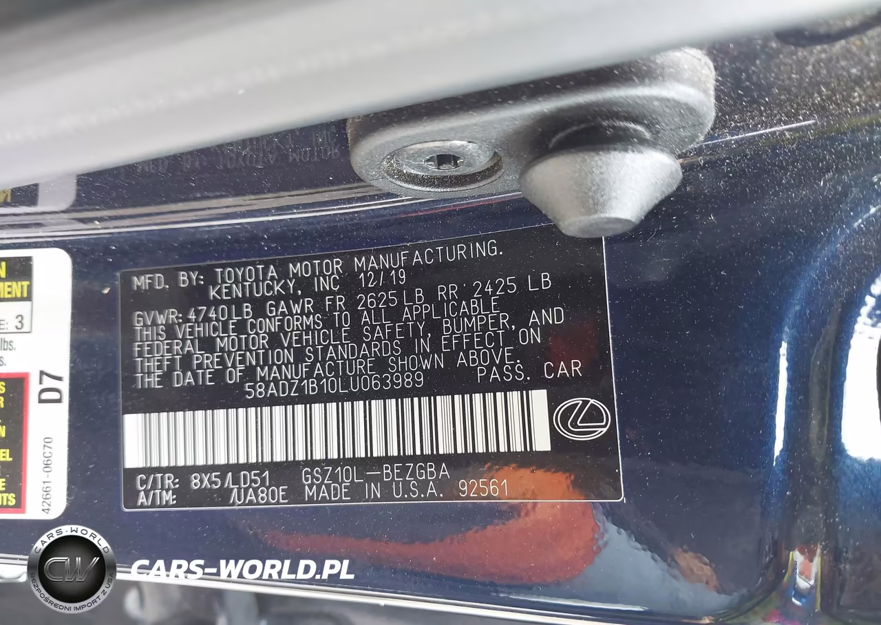 2020 Lexus Es 350 VIN:58ADZ1B10LU063989 - 9