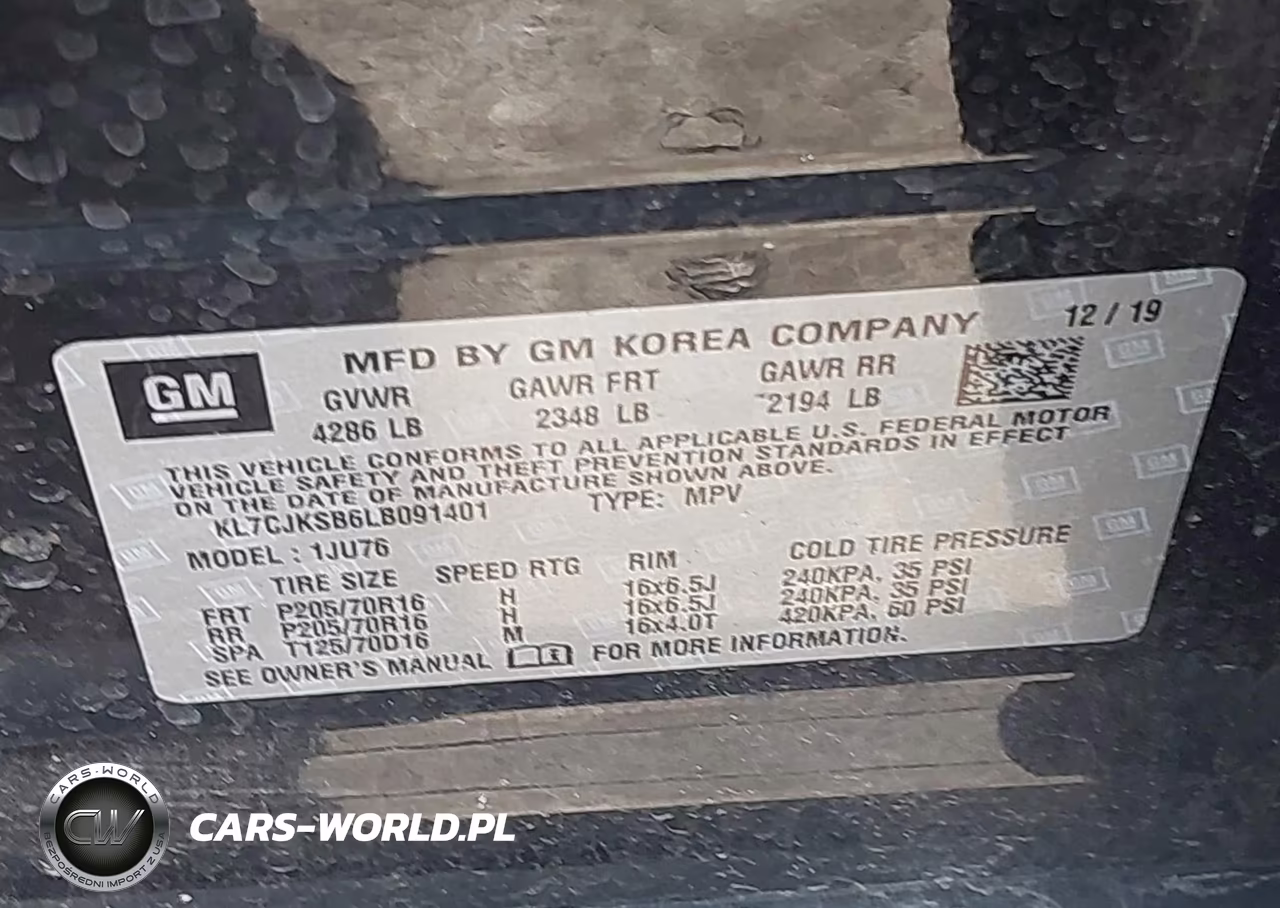 2020 Chevrolet Trax Fwd Ls VIN:KL7CJKSB6LB091401 - 9