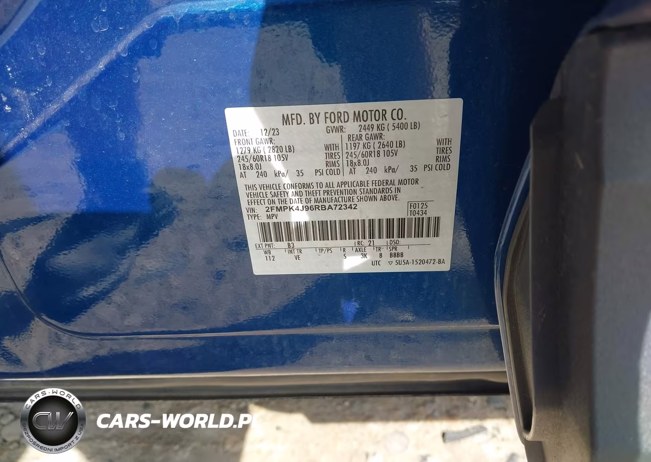 2024 Ford Edge Sel VIN:2FMPK4J96RBA72342 - 9
