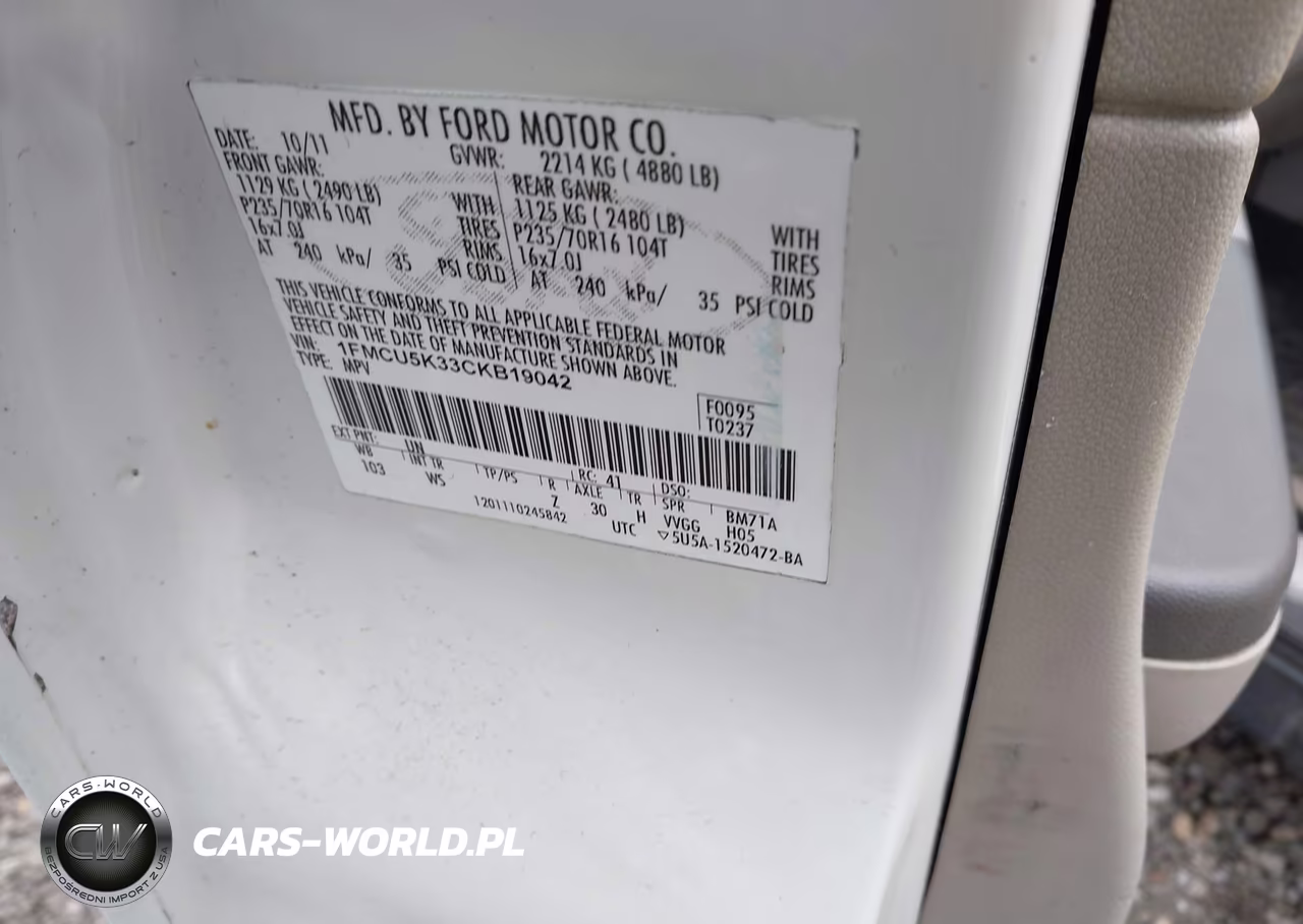 2012 Ford Escape Hybrid VIN:1FMCU5K33CKB19042 - 9