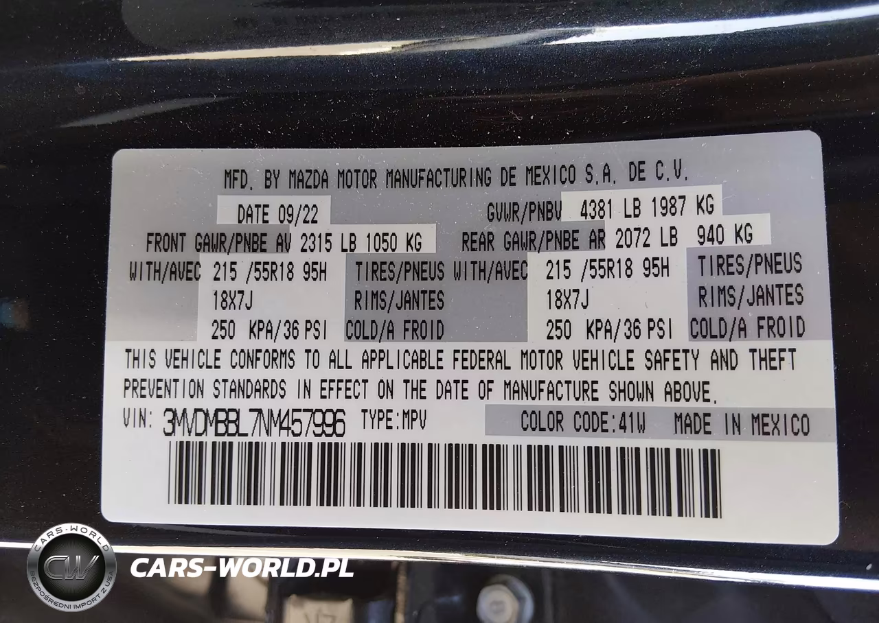 2022 Mazda Cx-30 Select VIN:3MVDMBBL7NM457996 - 9