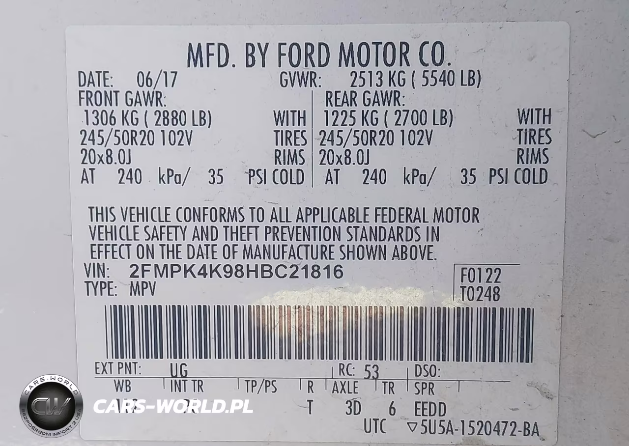 2017 Ford Edge Titanium VIN:2FMPK4K98HBC21816 - 9