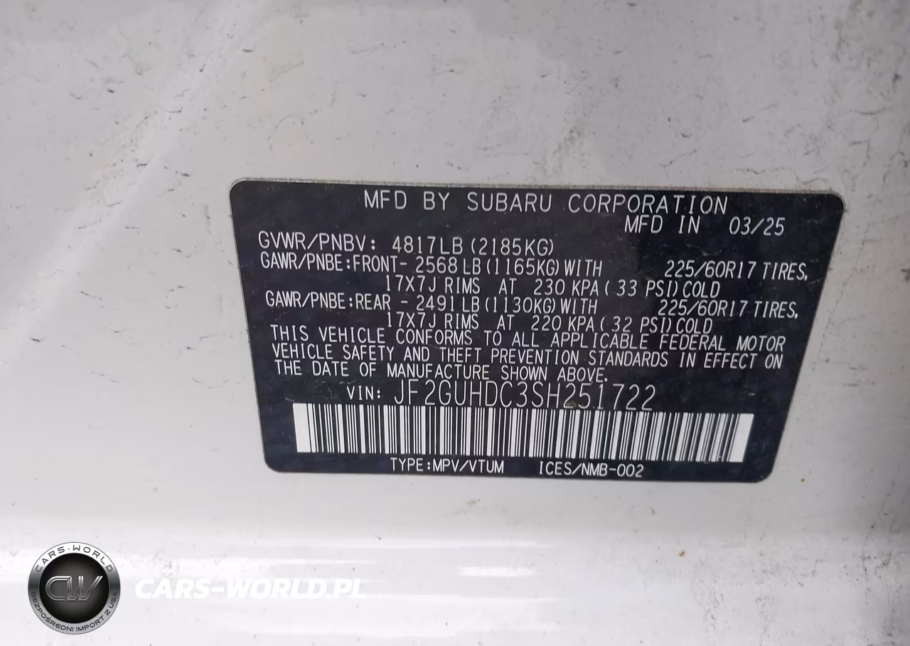 2025 Subaru Crosstrek Premium VIN:JF2GUHDC3SH251722 - 9