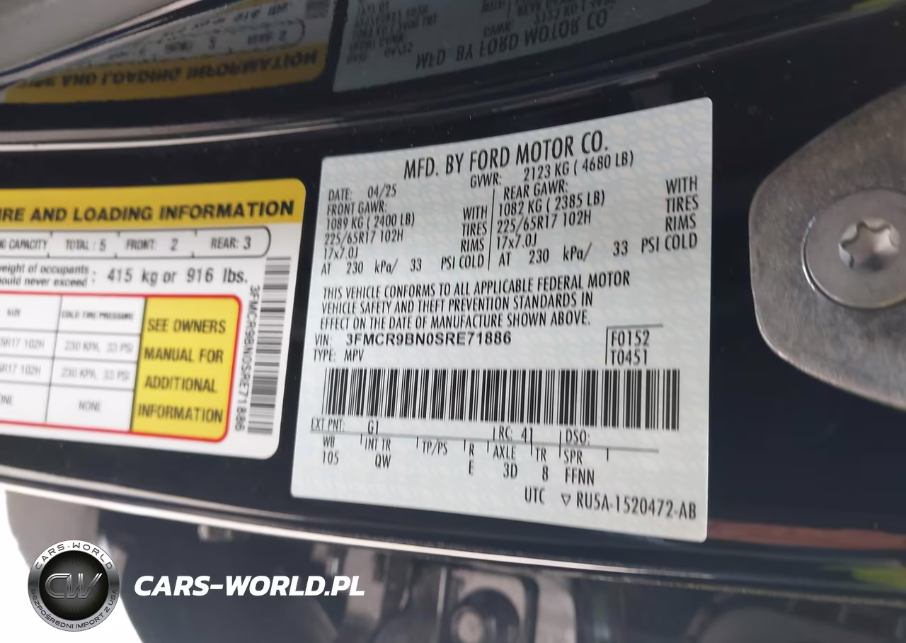 2025 Ford Bronco Sport Big Bend VIN:3FMCR9BN0SRE71886 - 9