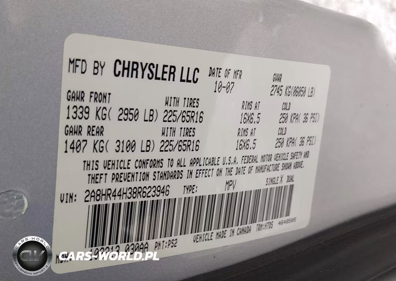 2008 Chrysler Town & Country Lx VIN:2A8HR44H38R623946 - 9