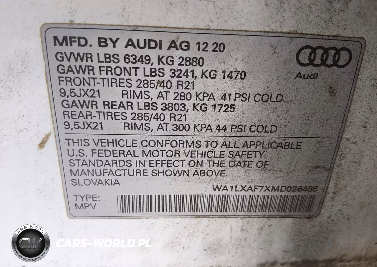 2021 Audi Q7 Premium Plus 55 Tfsi Quattro Tiptronic VIN:WA1LXAF7XMD026486 - 9