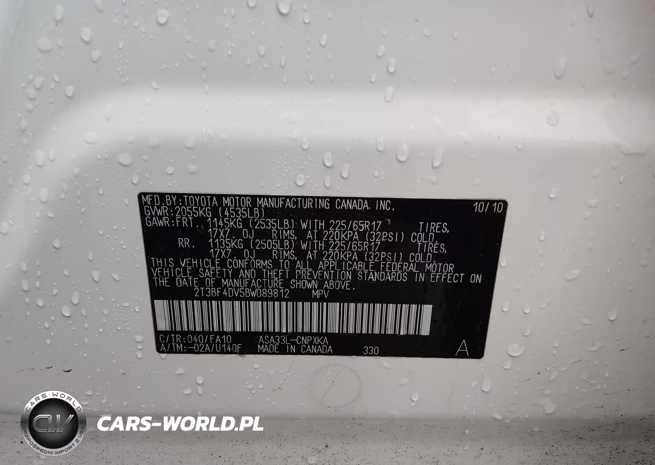 2011 Toyota Rav4 VIN:2T3BF4DV5BW089812 - 9