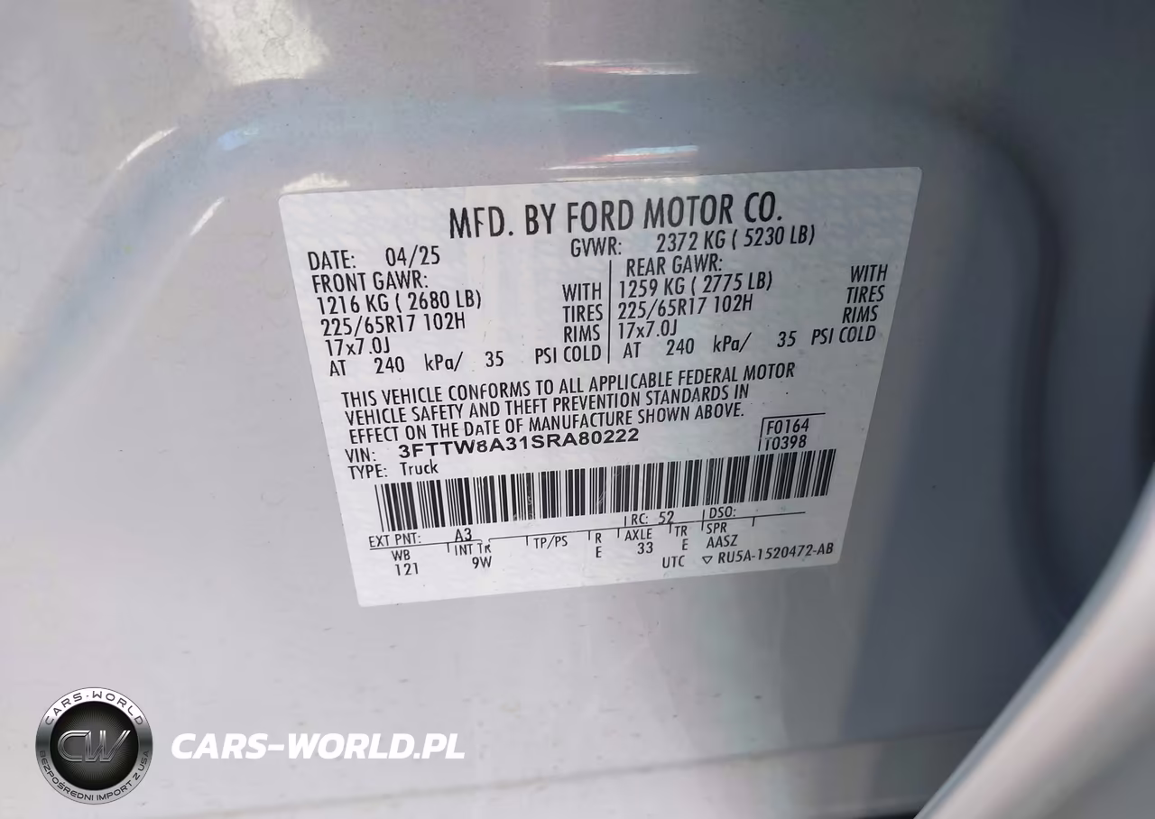 2025 Ford Maverick Xl VIN:3FTTW8A31SRA80222 - 9