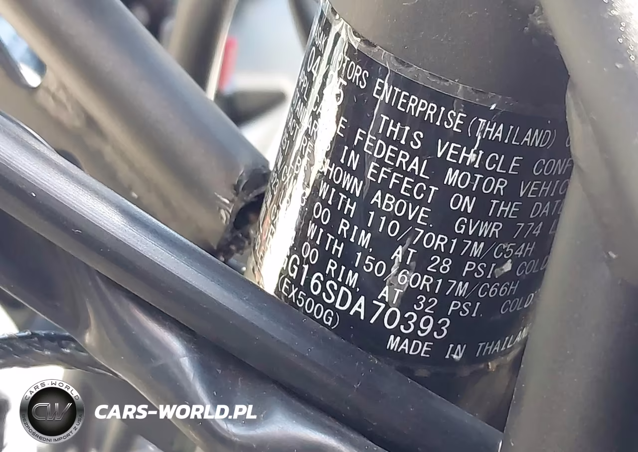2025 Kawasaki Ex500 VIN:ML5EXGG16SDA70393 - 10