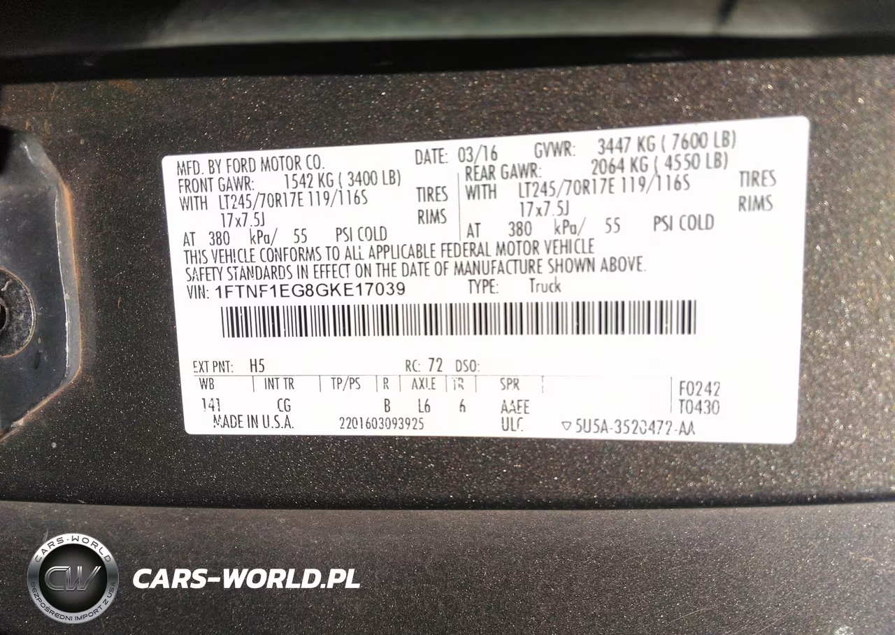 2016 Ford F-150 Xl VIN:1FTNF1EG8GKE17039 - 9