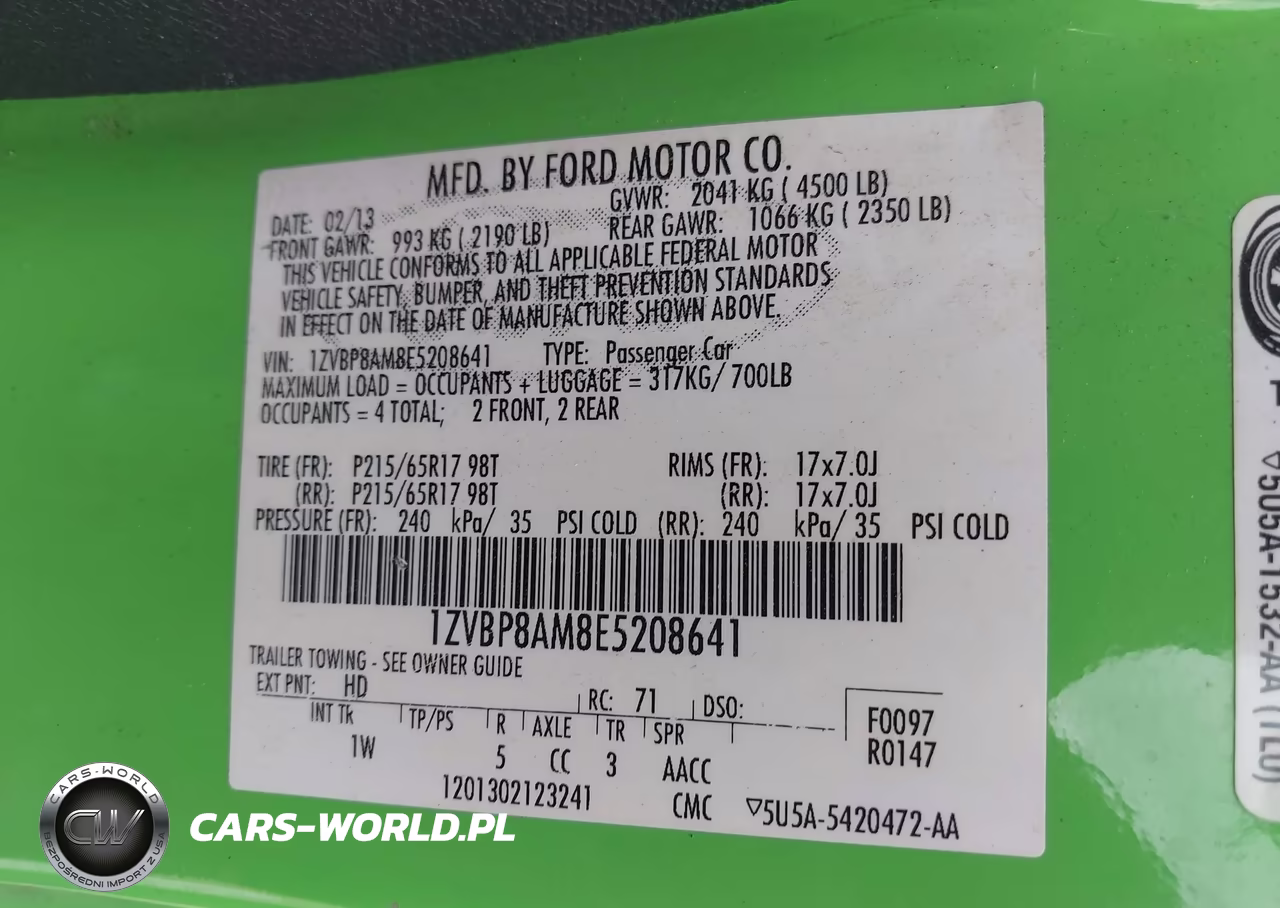 2014 Ford Mustang V6 VIN:1ZVBP8AM8E5208641 - 9