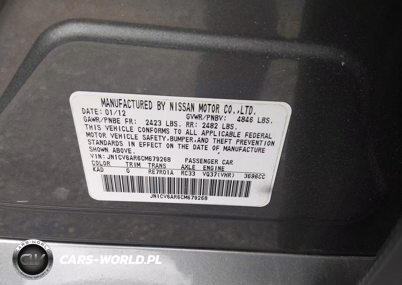 2012 Infiniti G37X VIN:JN1CV6AR6CM679268 - 9