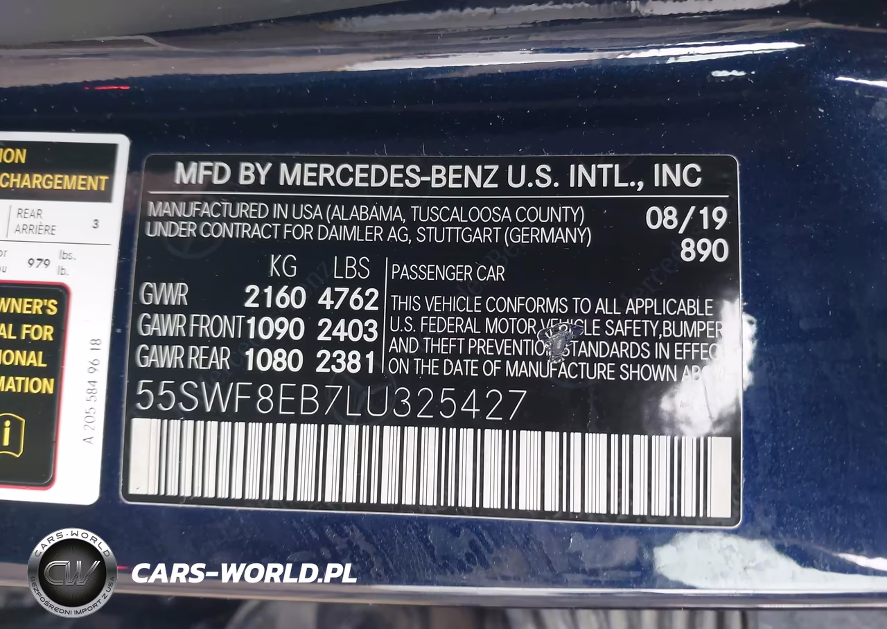 2020 Mercedes-Benz C 300 4Matic VIN:55SWF8EB7LU325427 - 9