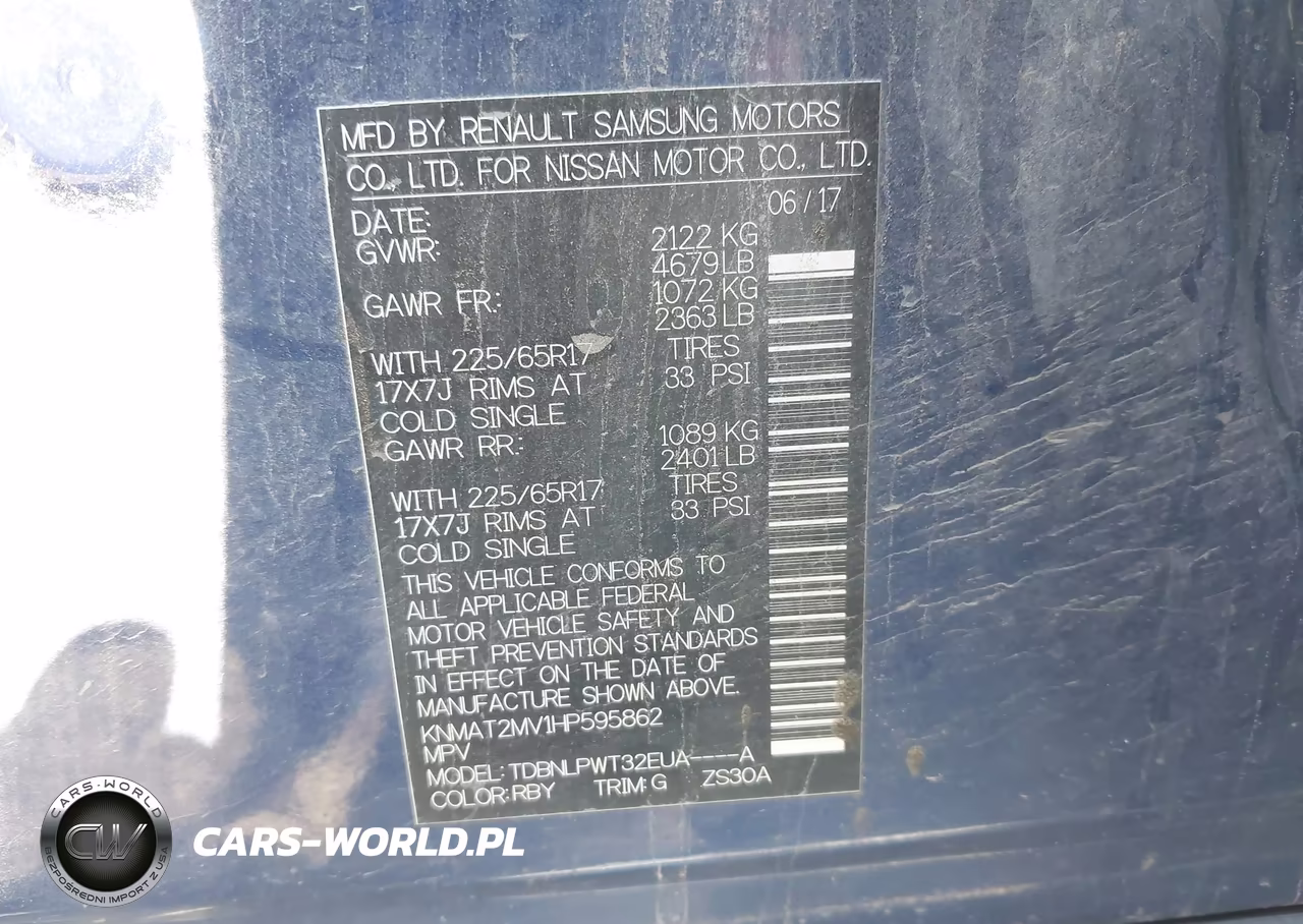 2017 Nissan Rogue S VIN:KNMAT2MV1HP595862 - 9