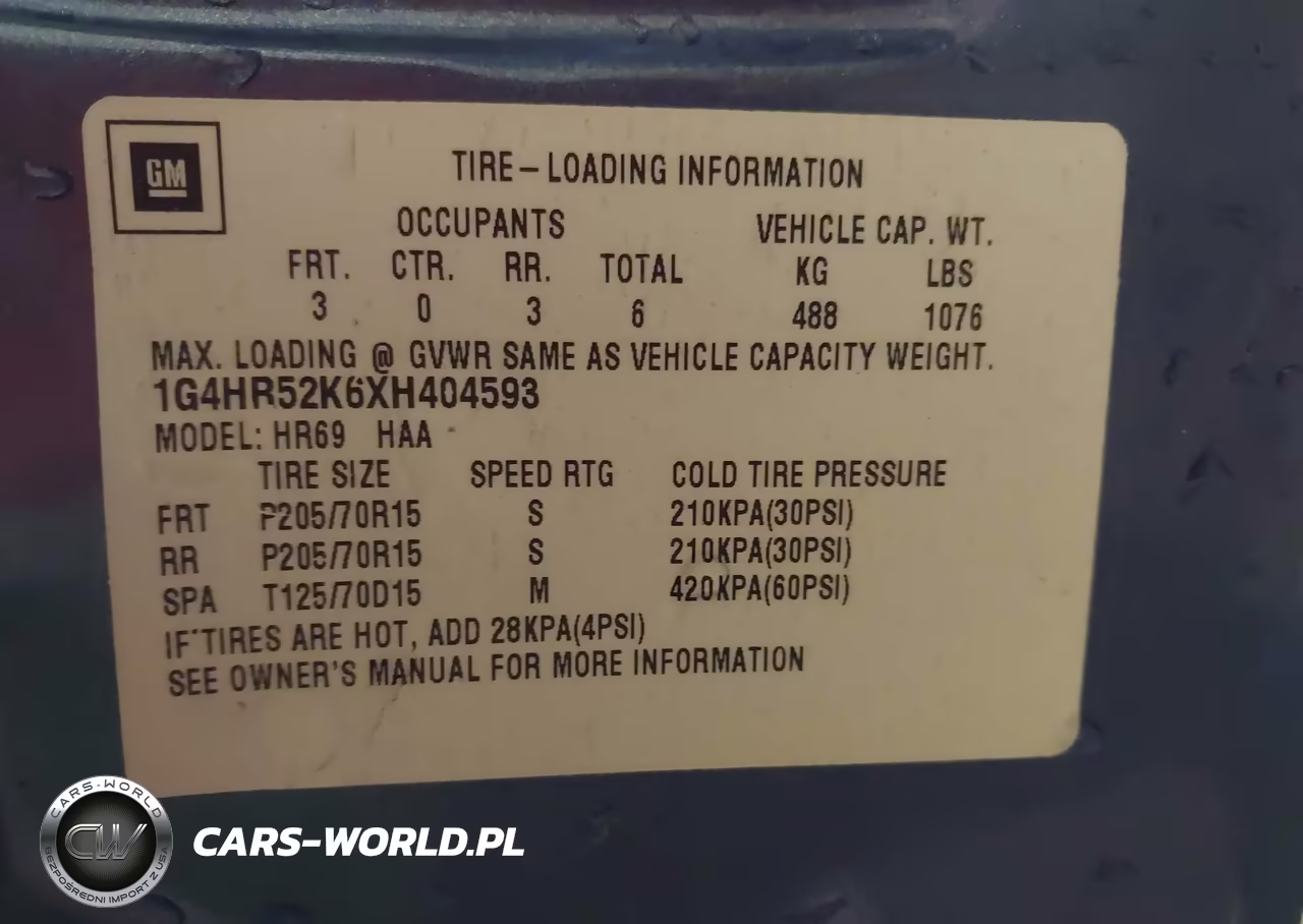 1999 Buick Lesabre Limited Cmi VIN:1G4HR52K6XH404593 - 9