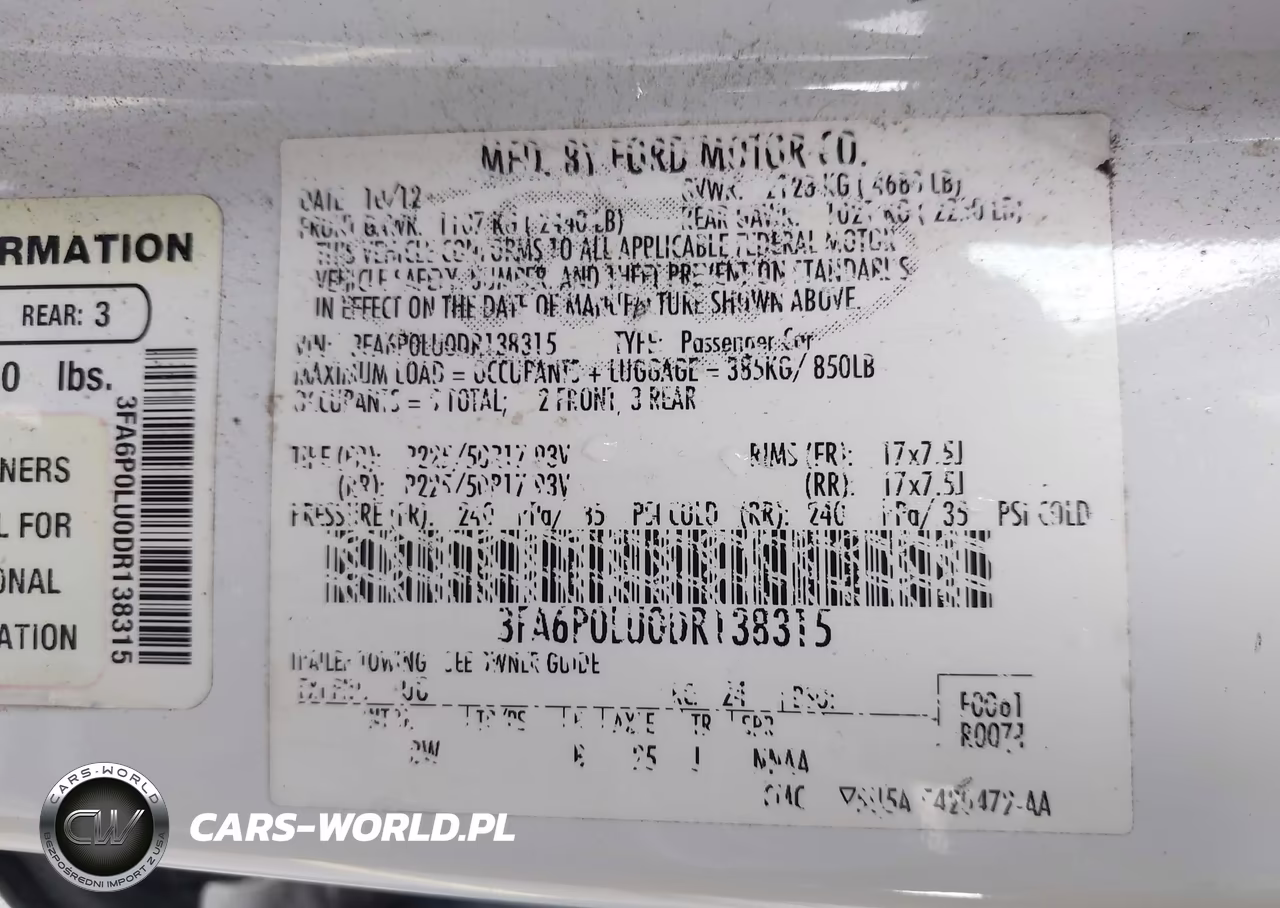 2013 Ford Fusion Hybrid Se VIN:3FA6P0LU0DR138315 - 9