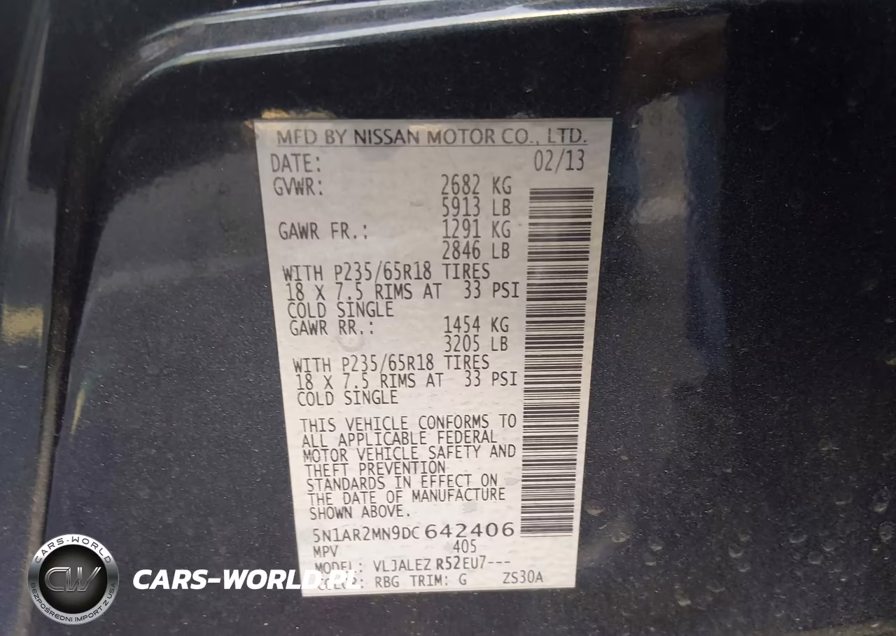 2013 Nissan Pathfinder Sv VIN:5N1AR2MN9DC642406 - 9