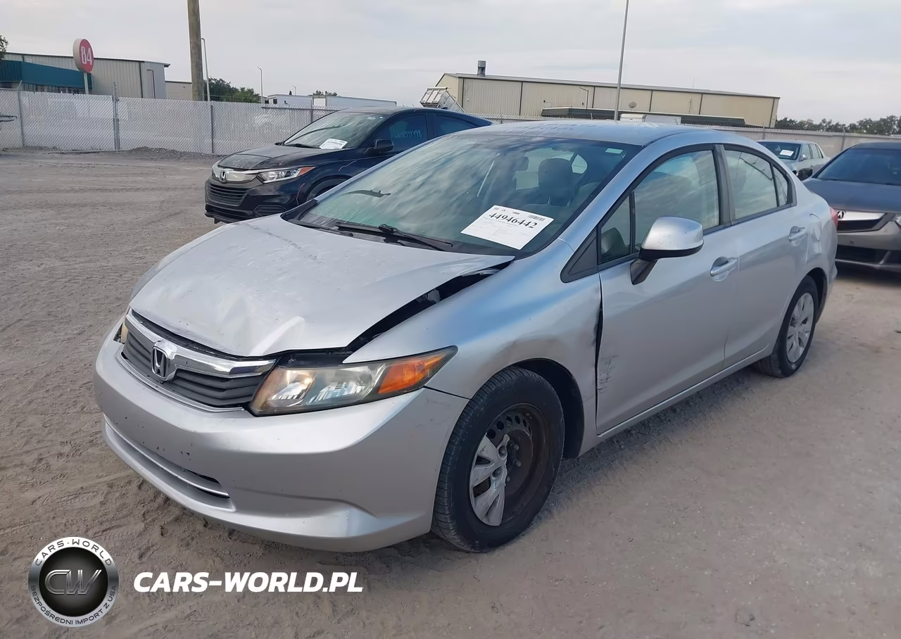 2012 Honda Civic Lx VIN:19XFB2F5XCE074086 - 2