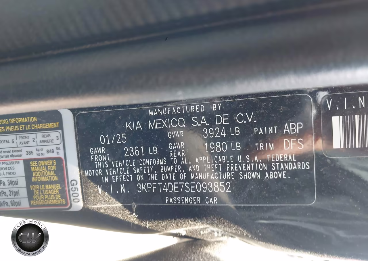 2025 Kia K4 Lxs VIN:3KPFT4DE7SE093852 - 9