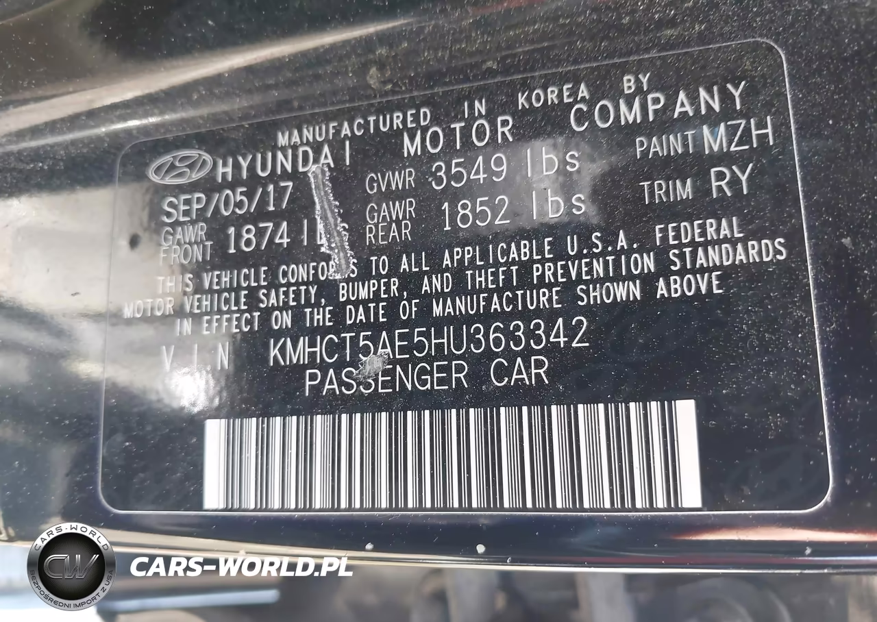2017 Hyundai Accent Se VIN:KMHCT5AE5HU363342 - 9