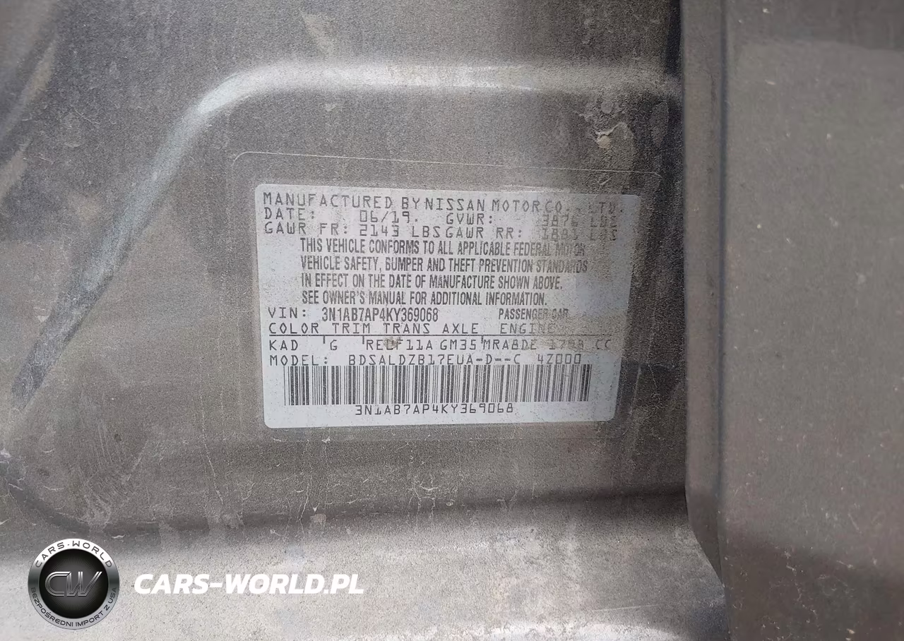 2019 Nissan Sentra Sv VIN:3N1AB7AP4KY369068 - 9