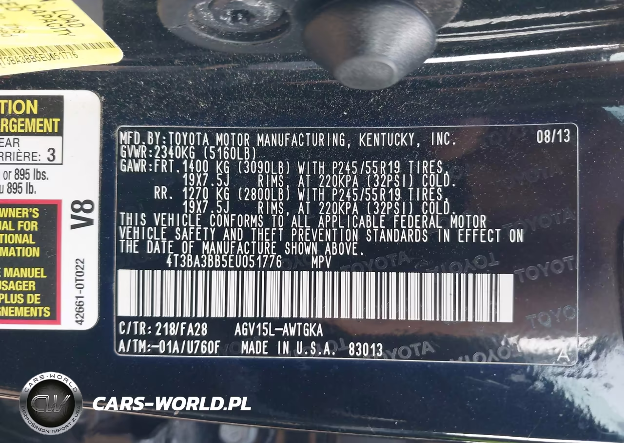 2014 Toyota Venza Le VIN:4T3BA3BB5EU051776 - 9