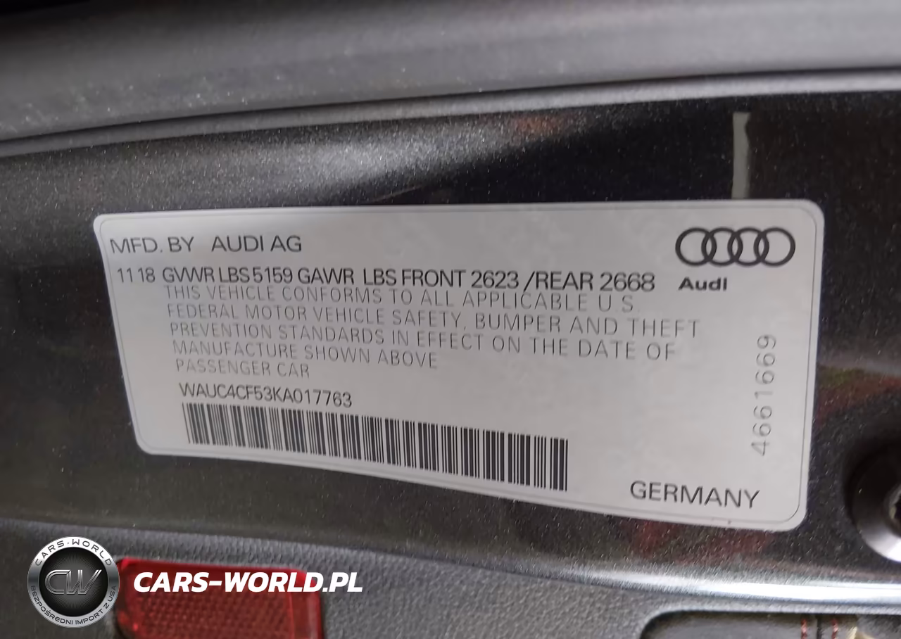 2019 Audi S5 3.0T Premium VIN:WAUC4CF53KA017763 - 9