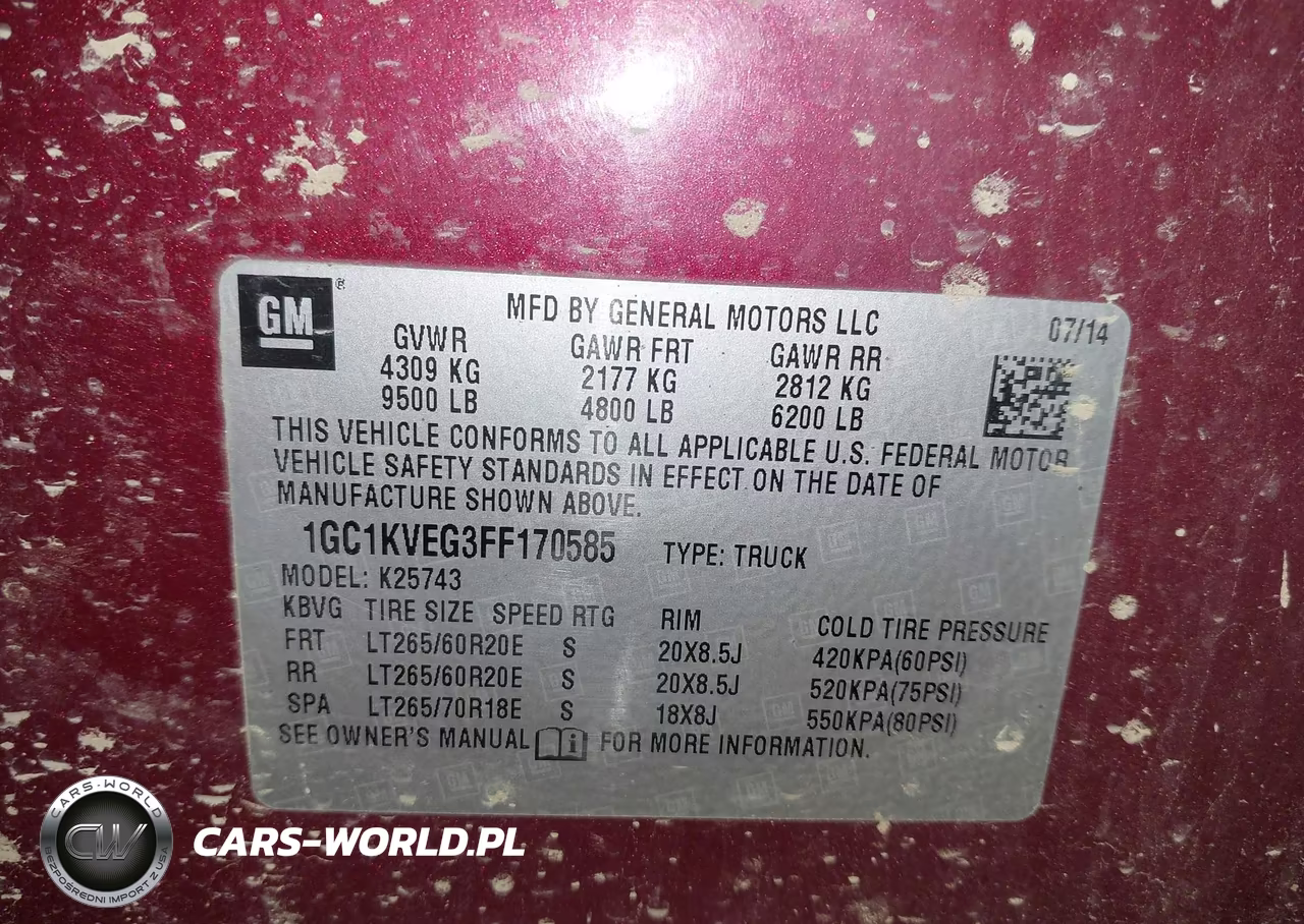 2015 Chevrolet Silverado 2500Hd Lt VIN:1GC1KVEG3FF170585 - 9