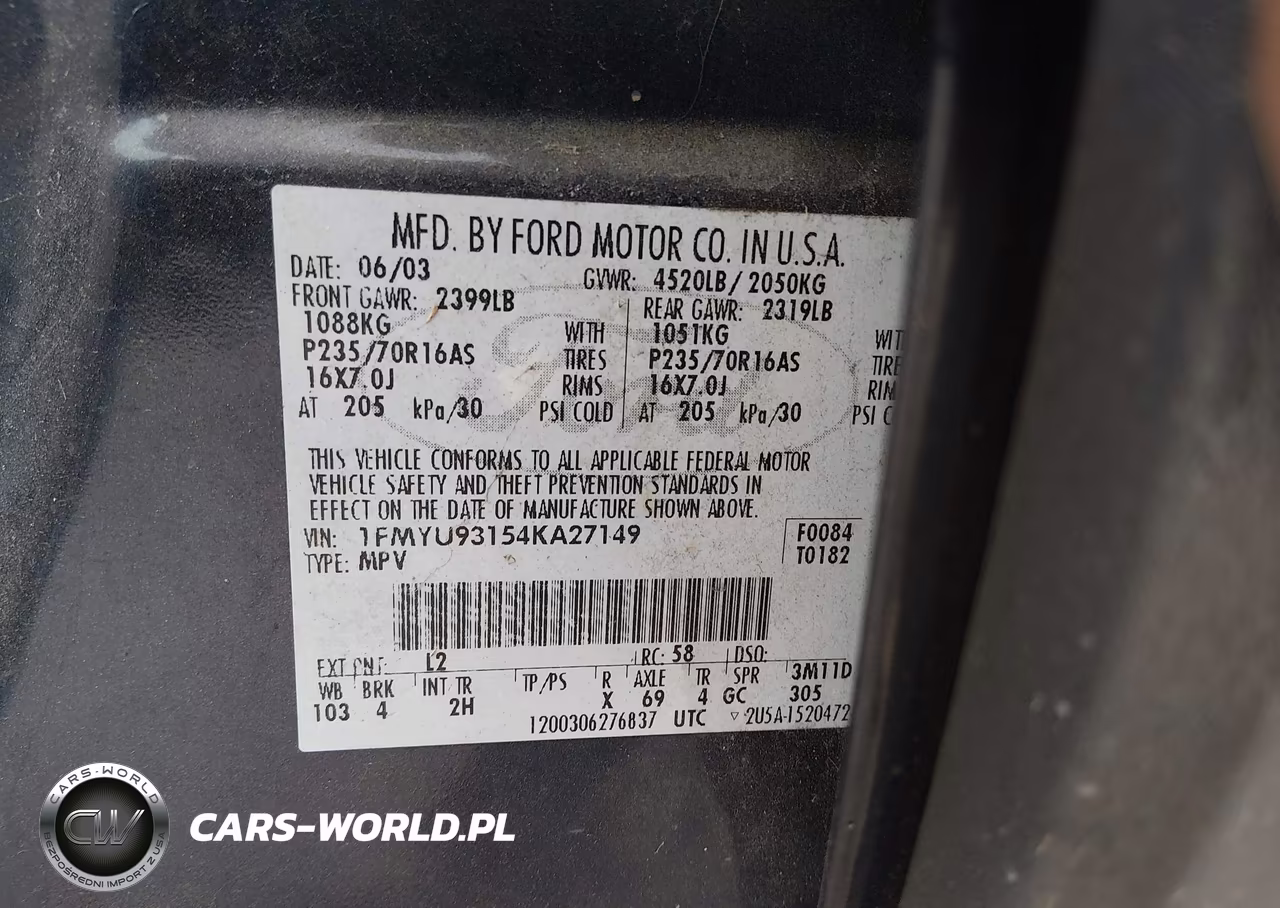 2004 Ford Escape Xlt VIN:1FMYU93154KA27149 - 9