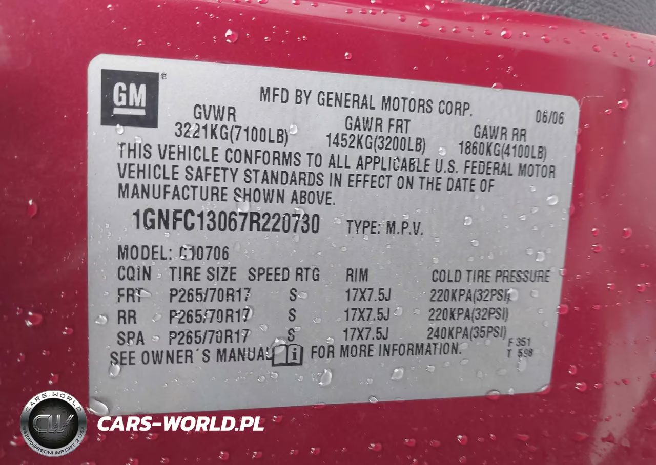 2007 Chevrolet Tahoe Lt VIN:1GNFC13067R220730 - 9