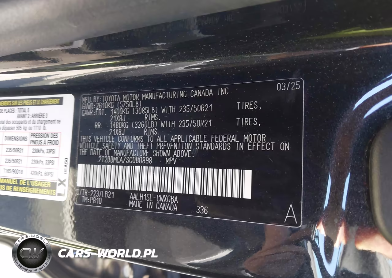 2025 Lexus Rx 350H Premium Plus VIN:2T2BBMCA7SC080898 - 9