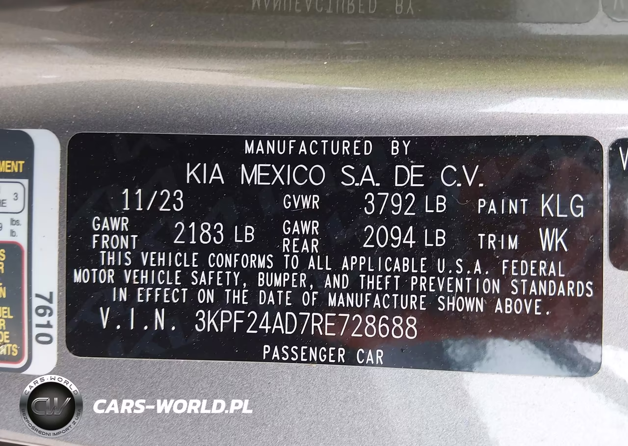 2024 Kia Forte Lxs VIN:3KPF24AD7RE728688 - 9